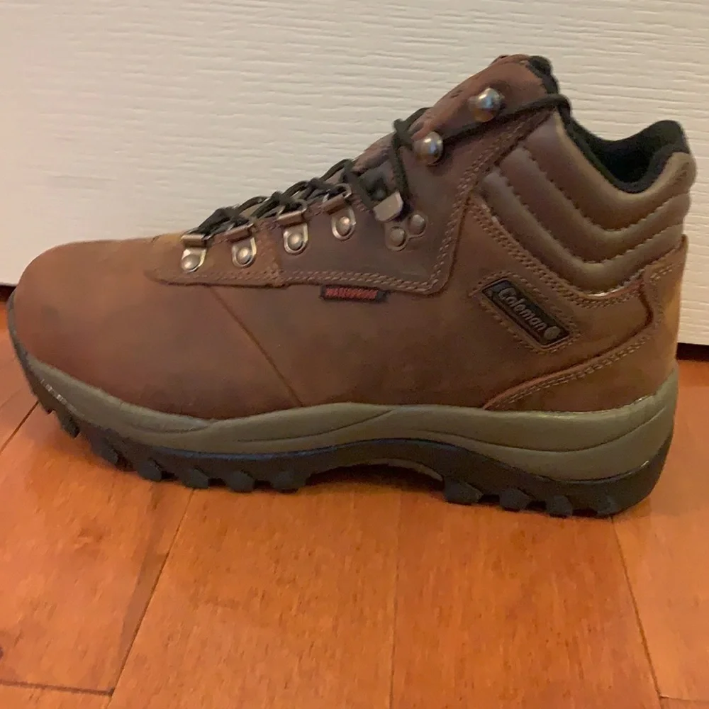 Coleman Waterproof Hiking Boots Men's Size Brown‎ NWT 7.5